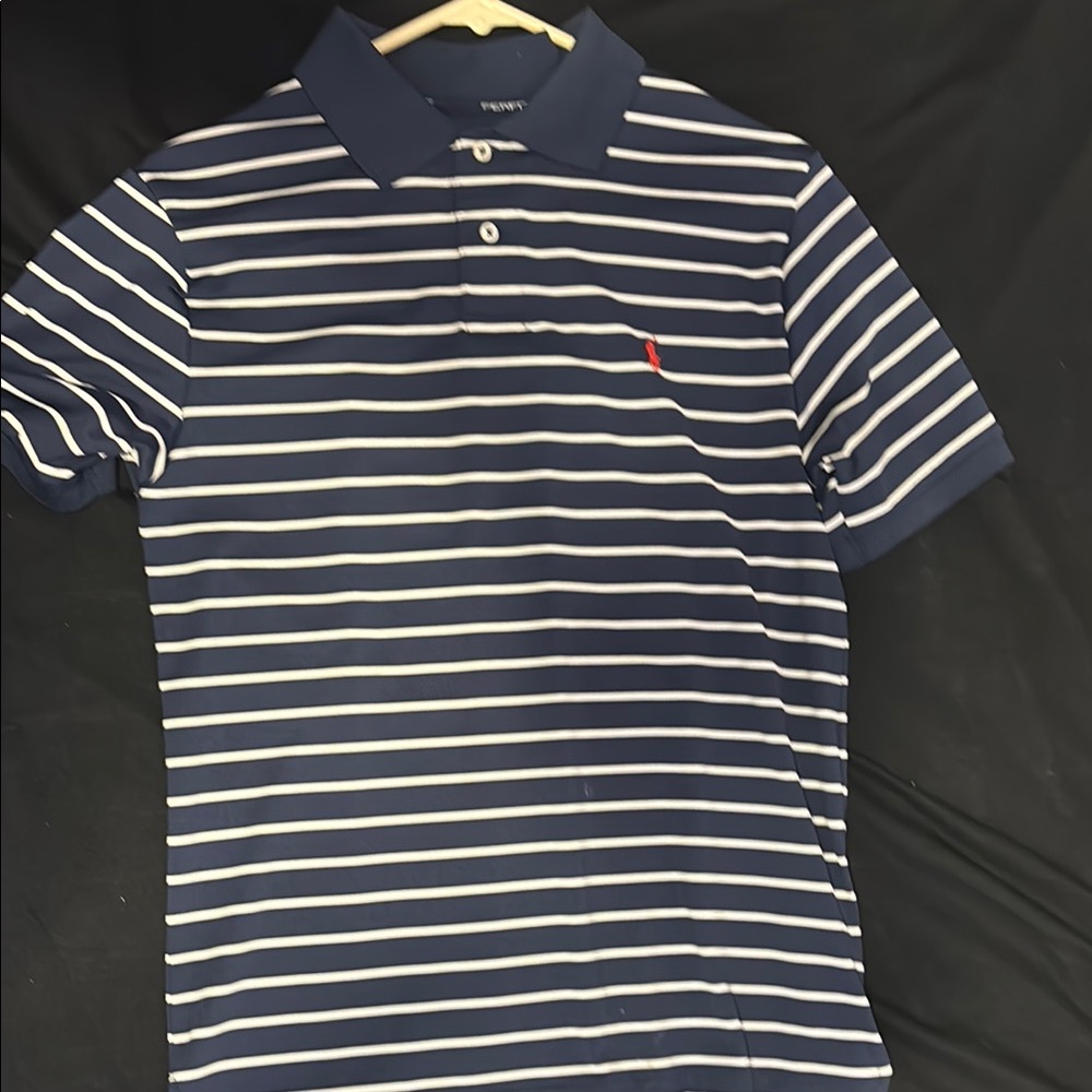 Polo by Ralph Lauren Navy Blue Striped Men's Shirt